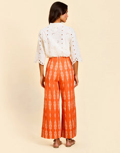 Chloe Wrap Pant in Hibiscus Mosaic