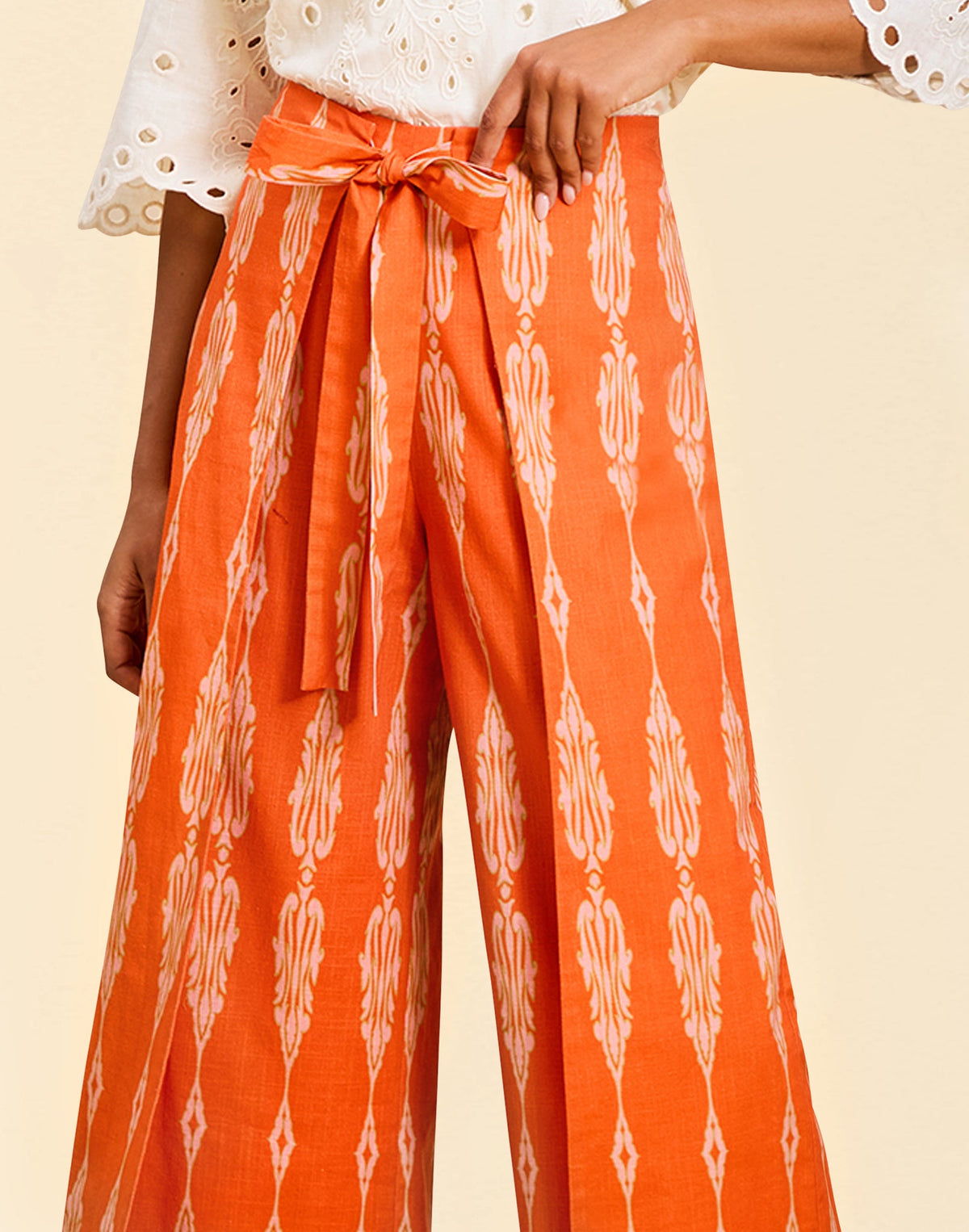 Chloe Wrap Pant in Hibiscus Mosaic