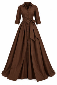 Effortlessly Elegant Gown in Espresso