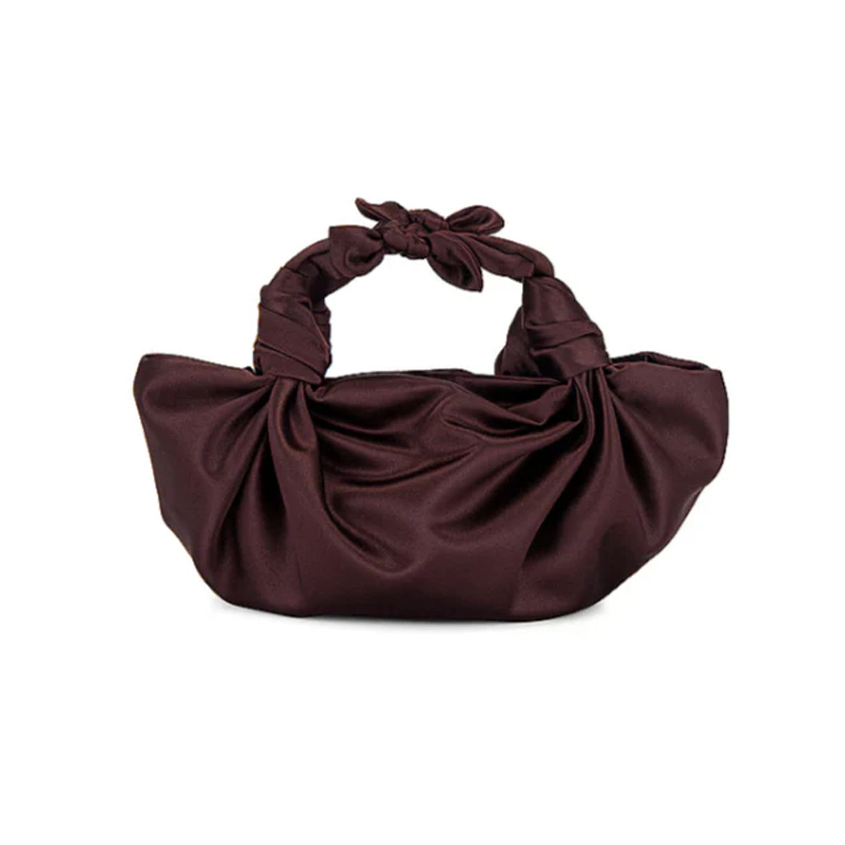 Chocolate NLA Silk Knot Bag