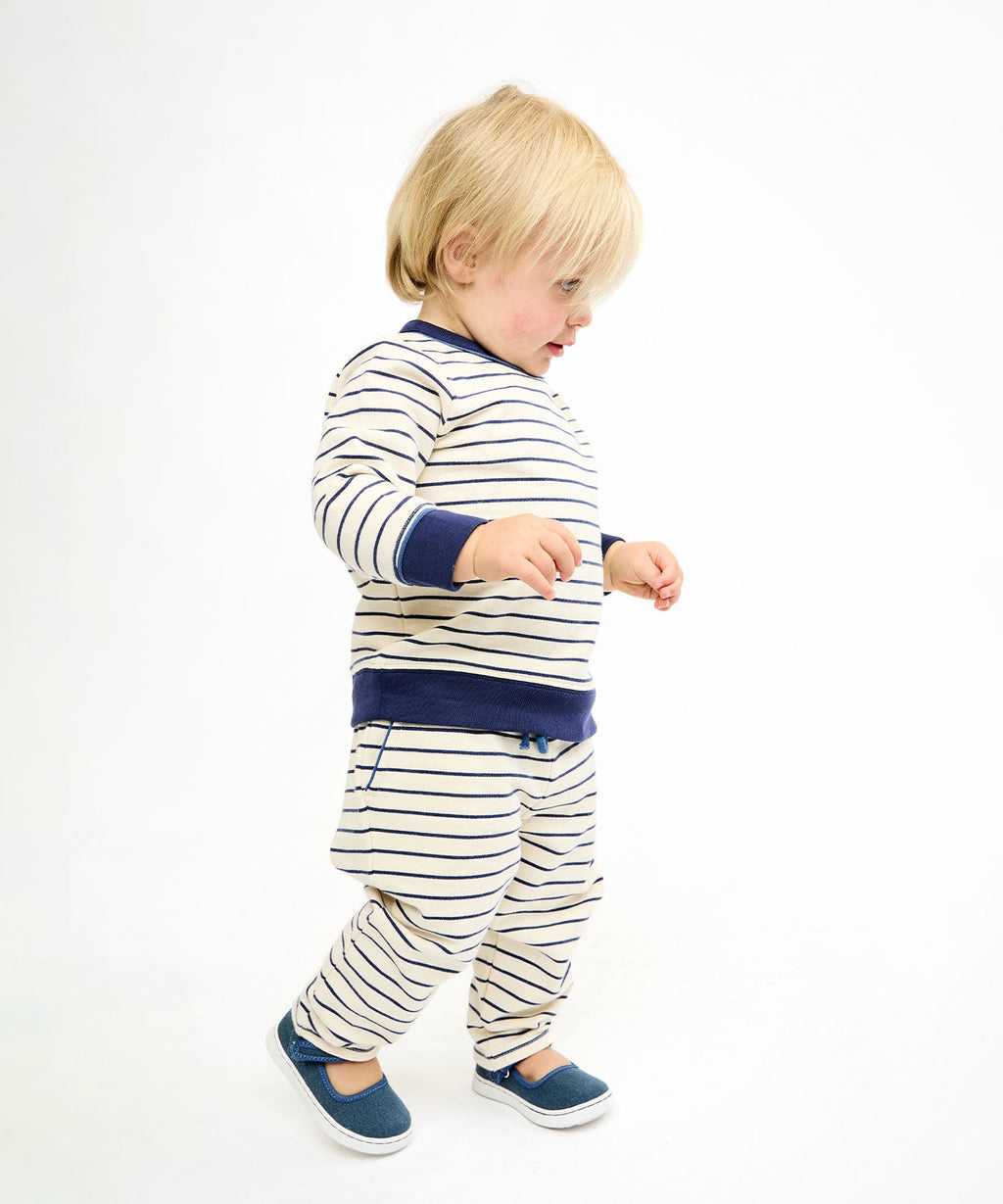 Chris Baby Jogger in Navy French Stripe