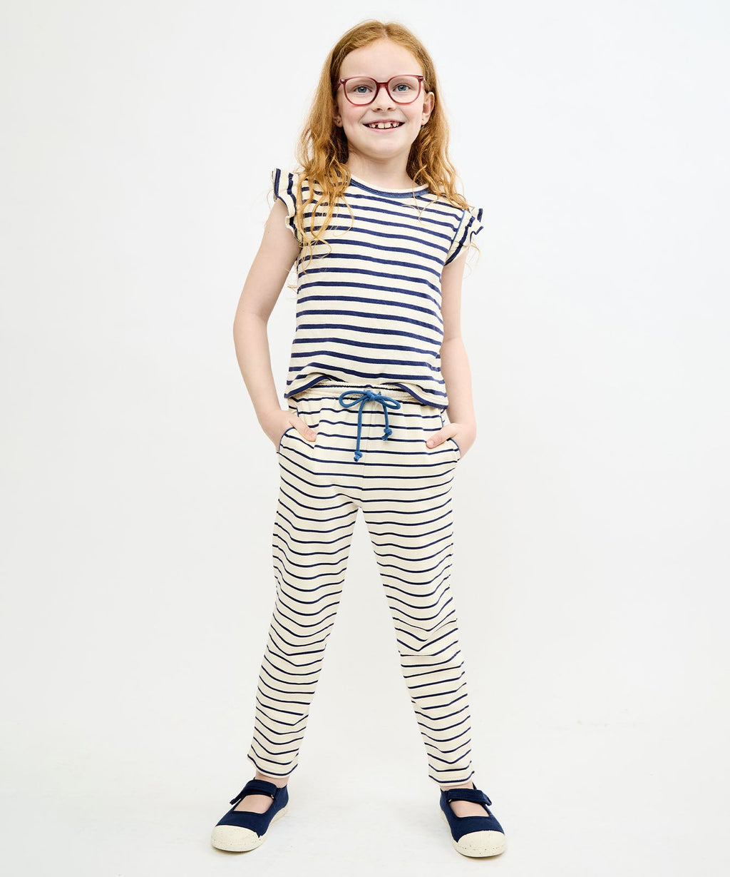 Chris Jogger in Navy French Stripe