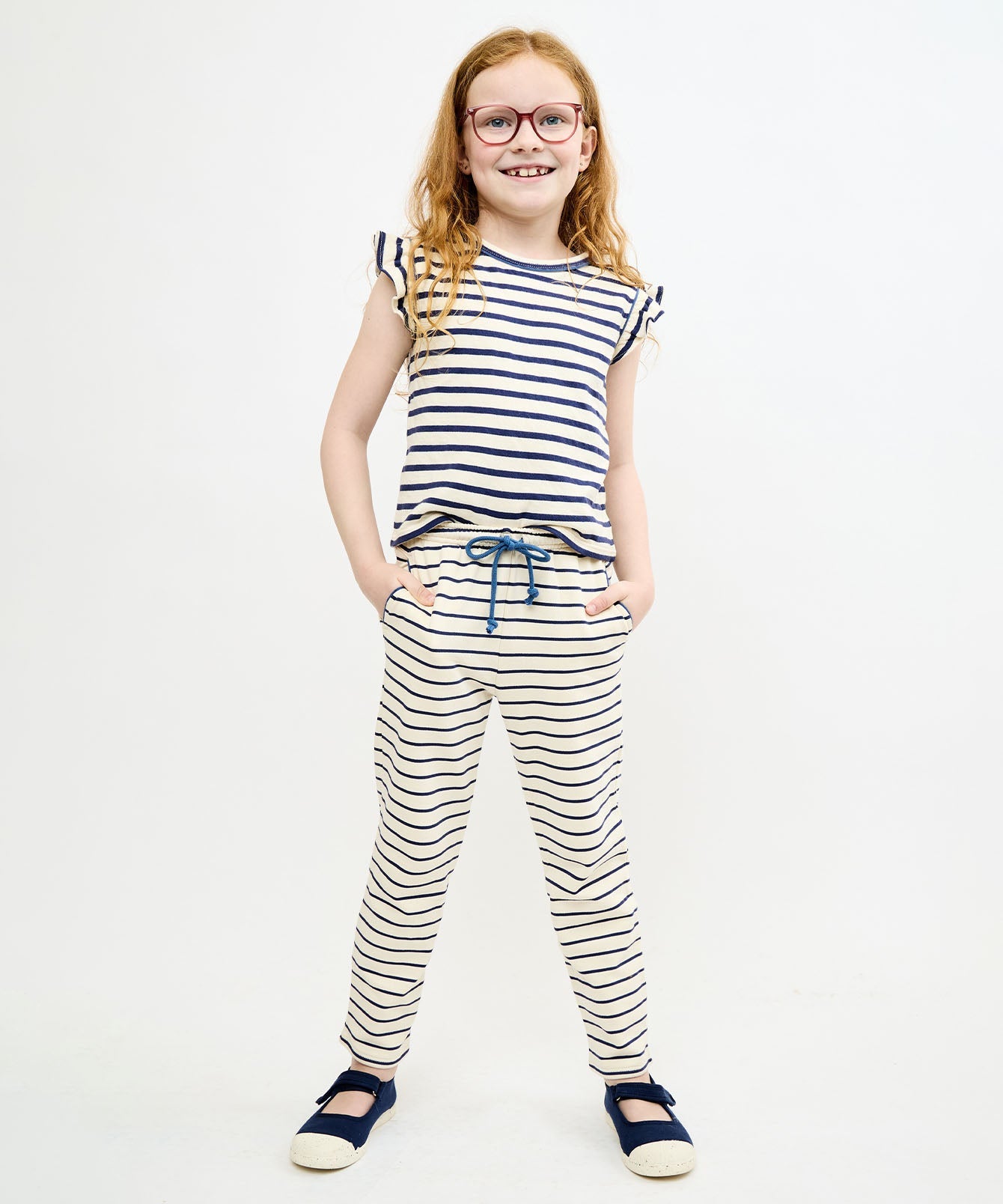 Chris Jogger in Navy French Stripe