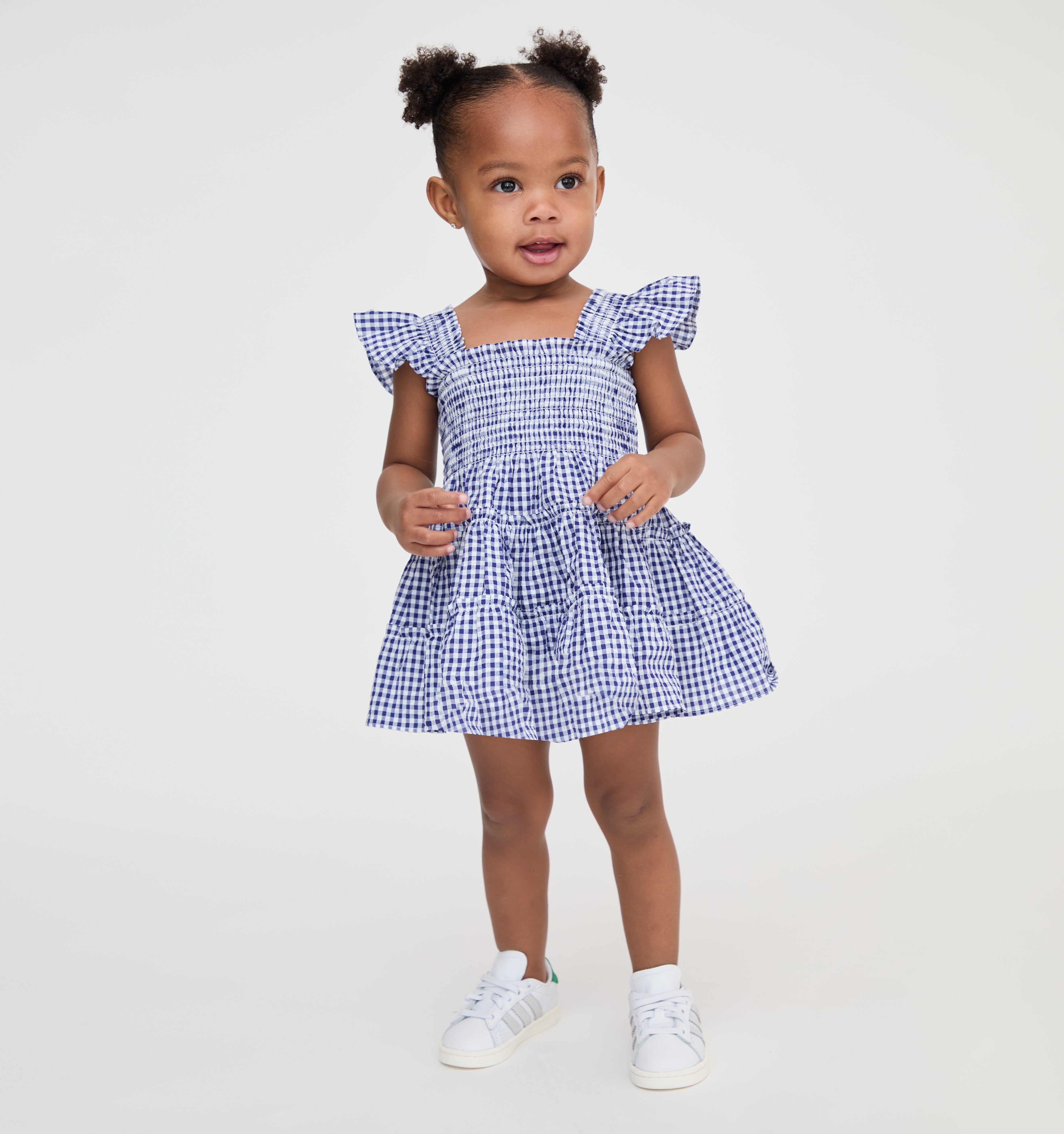 The Baby Ellie Nap Dress in Navy Gingham
