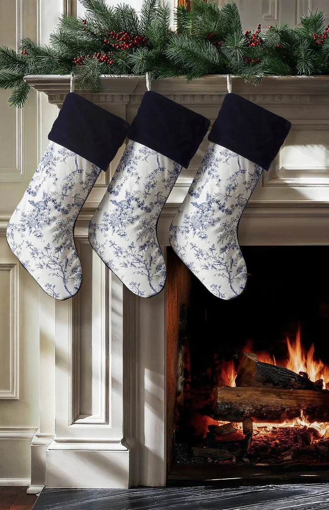 Christmas Stocking in Timeless Toile