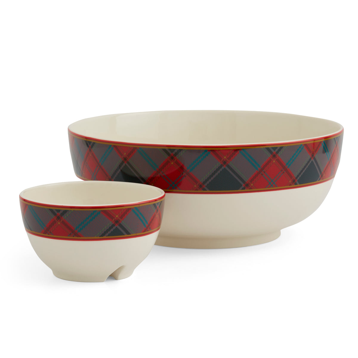 Christmas Tree Tartan Tiered Chip & Dip