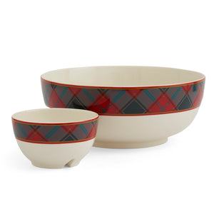 Christmas Tree Tartan Tiered Chip & Dip