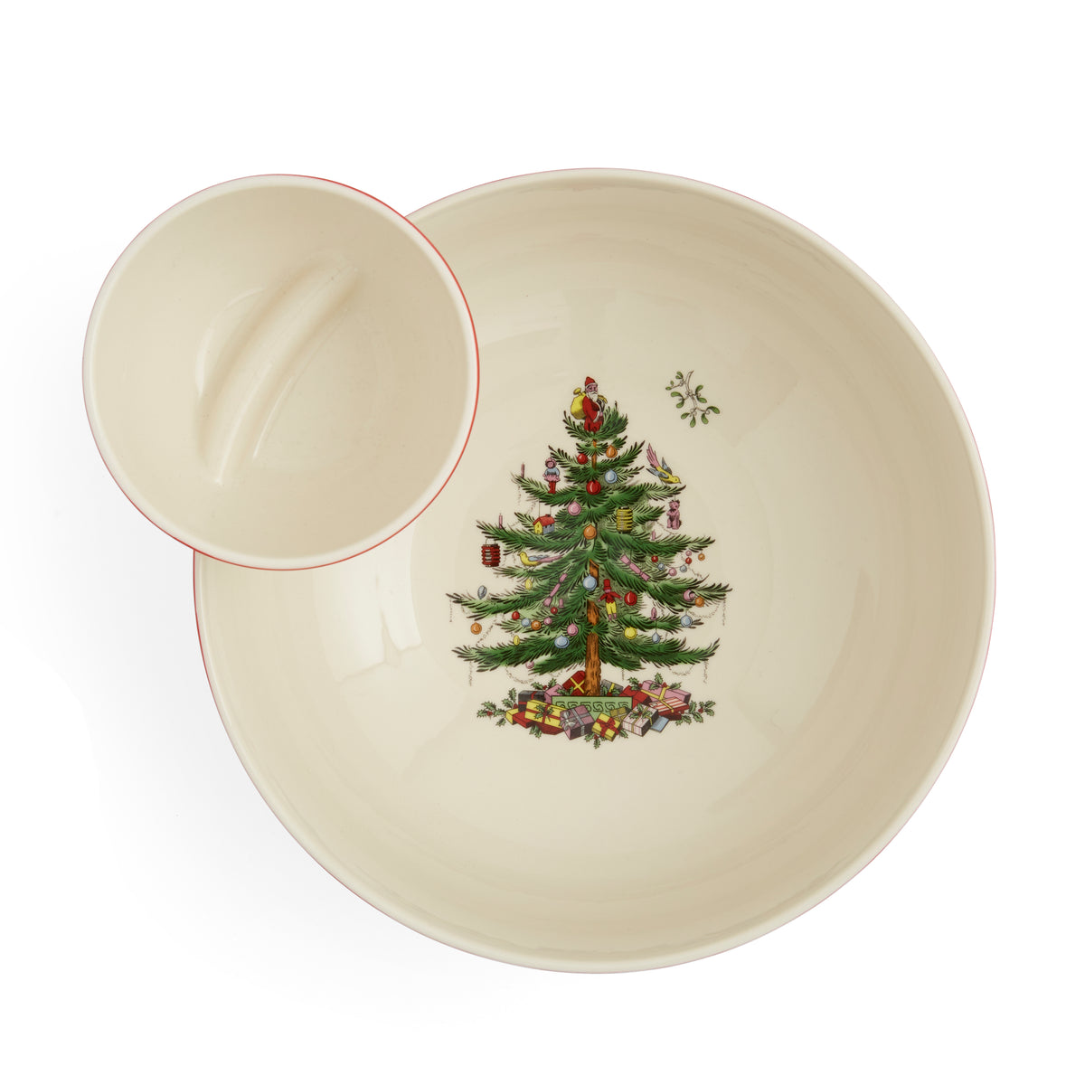 Christmas Tree Tartan Tiered Chip & Dip
