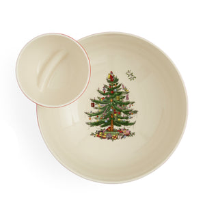 Christmas Tree Tartan Tiered Chip & Dip
