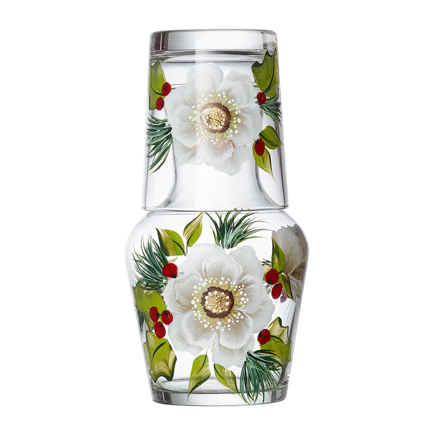 Christmas Flower Carafe & Tumbler