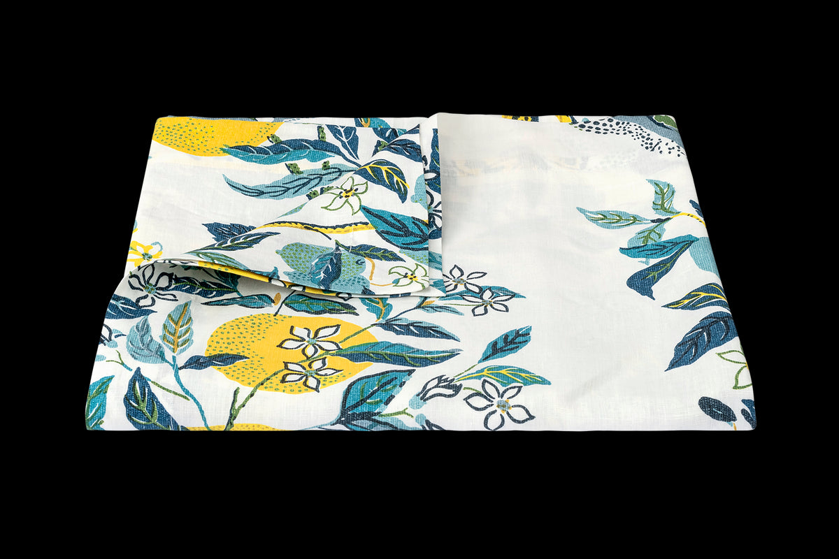 Matouk Schumacher Citrus Garden Tablecloth in Pool