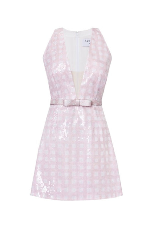 The Claire Dress in Pink & White