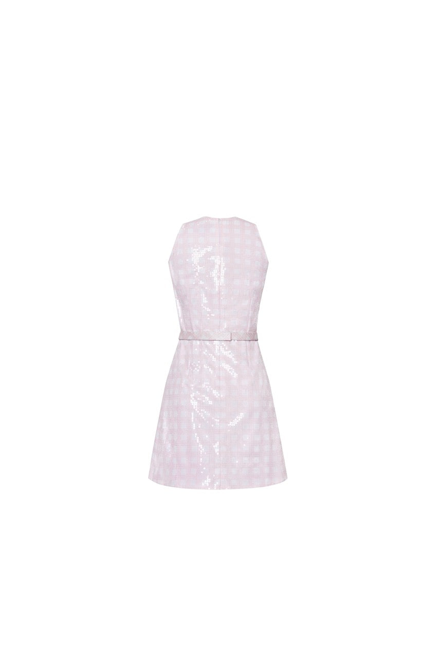 The Claire Dress in Pink & White