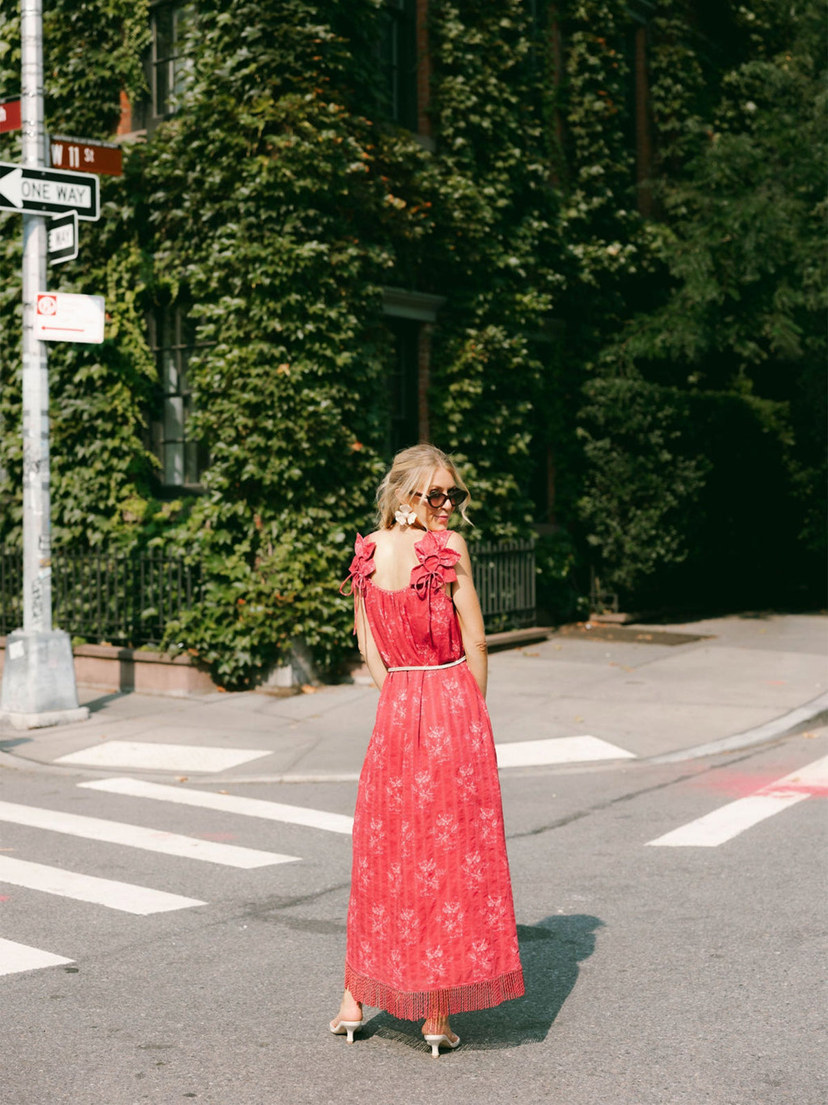 Vanessa Dress x Styled By Claire in Rosette Stripe