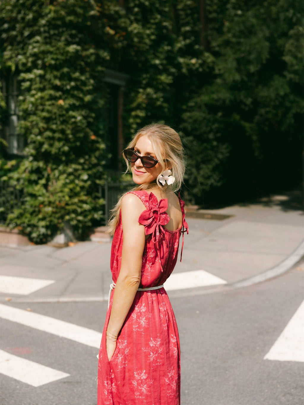 Vanessa Dress x Styled By Claire in Rosette Stripe