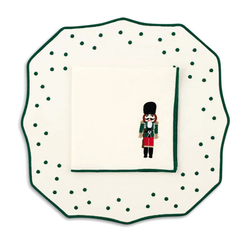 Clara Placemat and Napkin Set in Off White