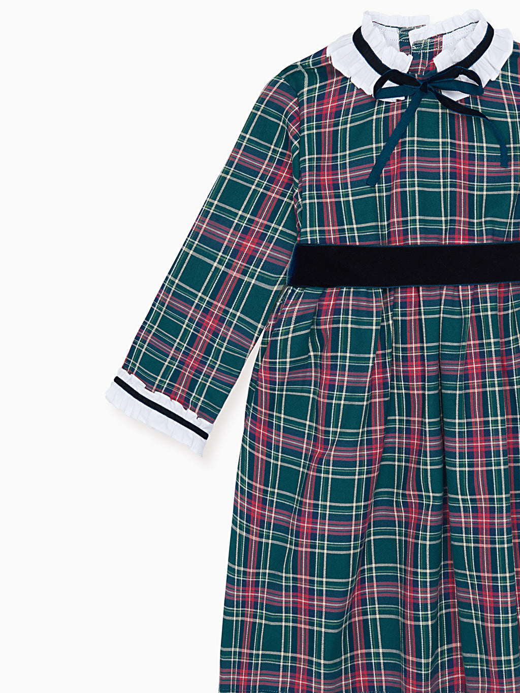Green Tartan Clarisa Girl Dress