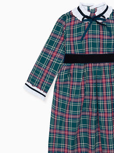 Green Tartan Clarisa Girl Dress
