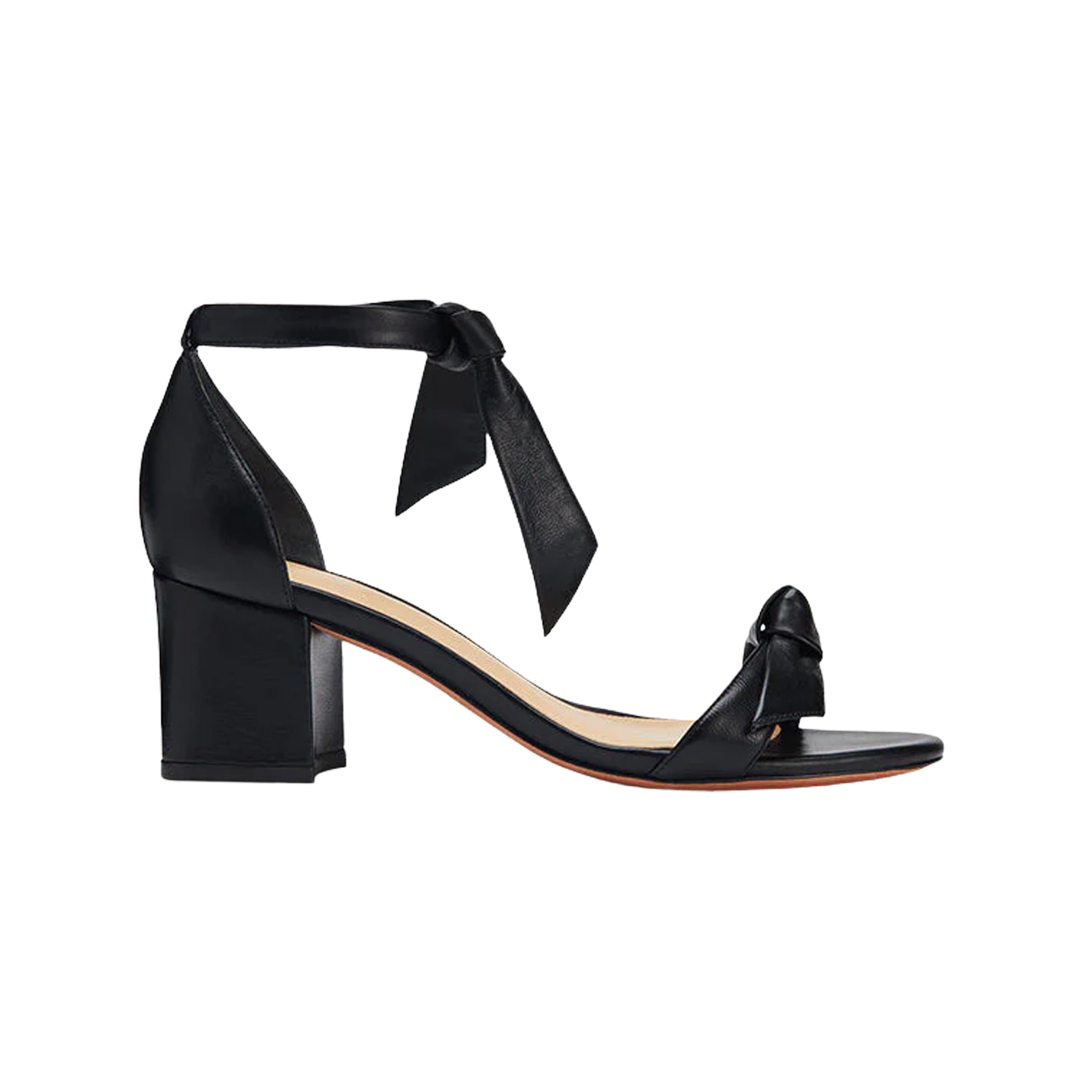 Clarita Block 60 in Black Leather