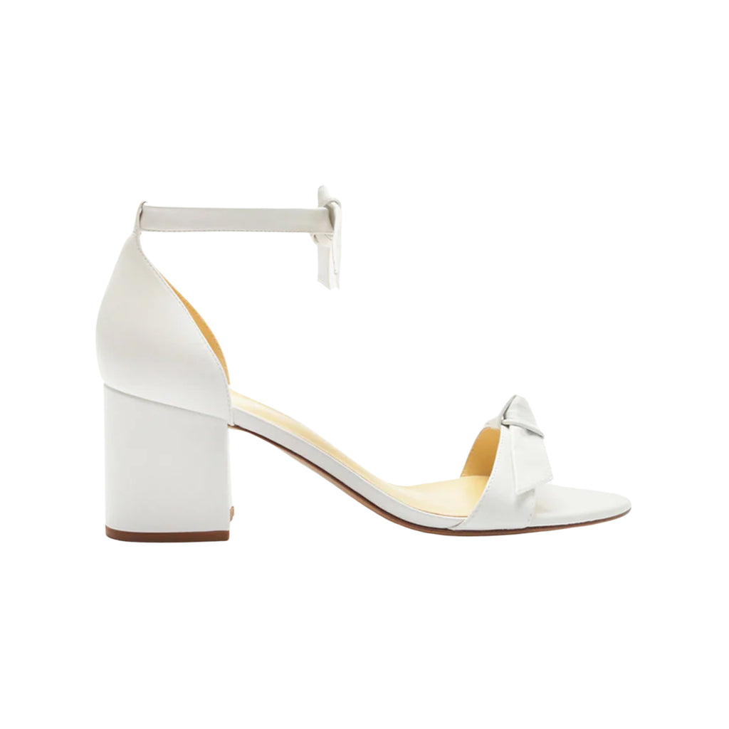 Clarita Block 60 in White Leather