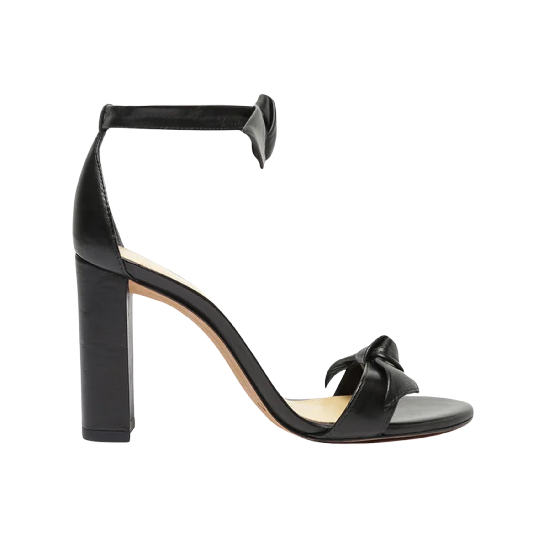 Clarita Block 90 in Black Leather