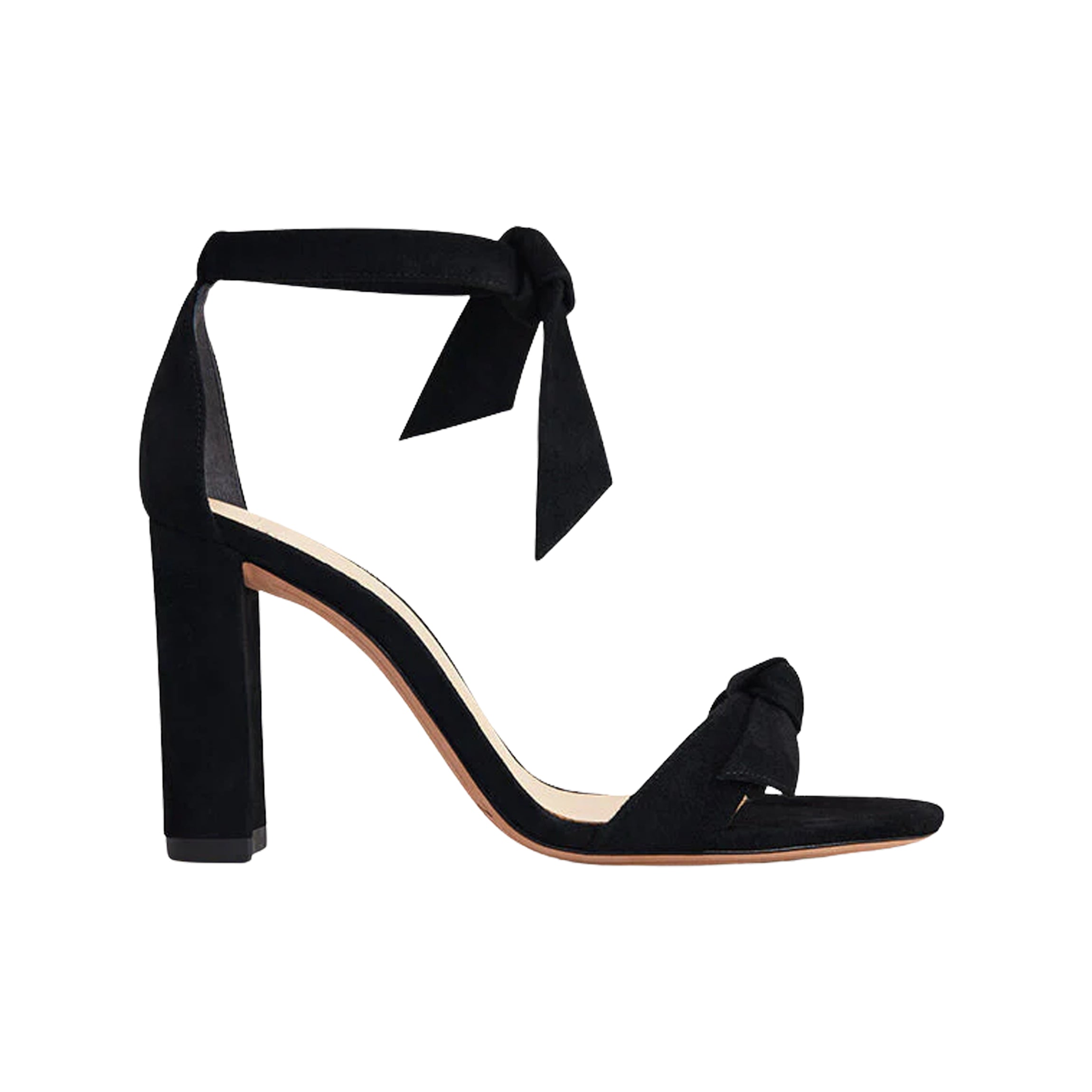 Clarita Block 90 in Black Suede