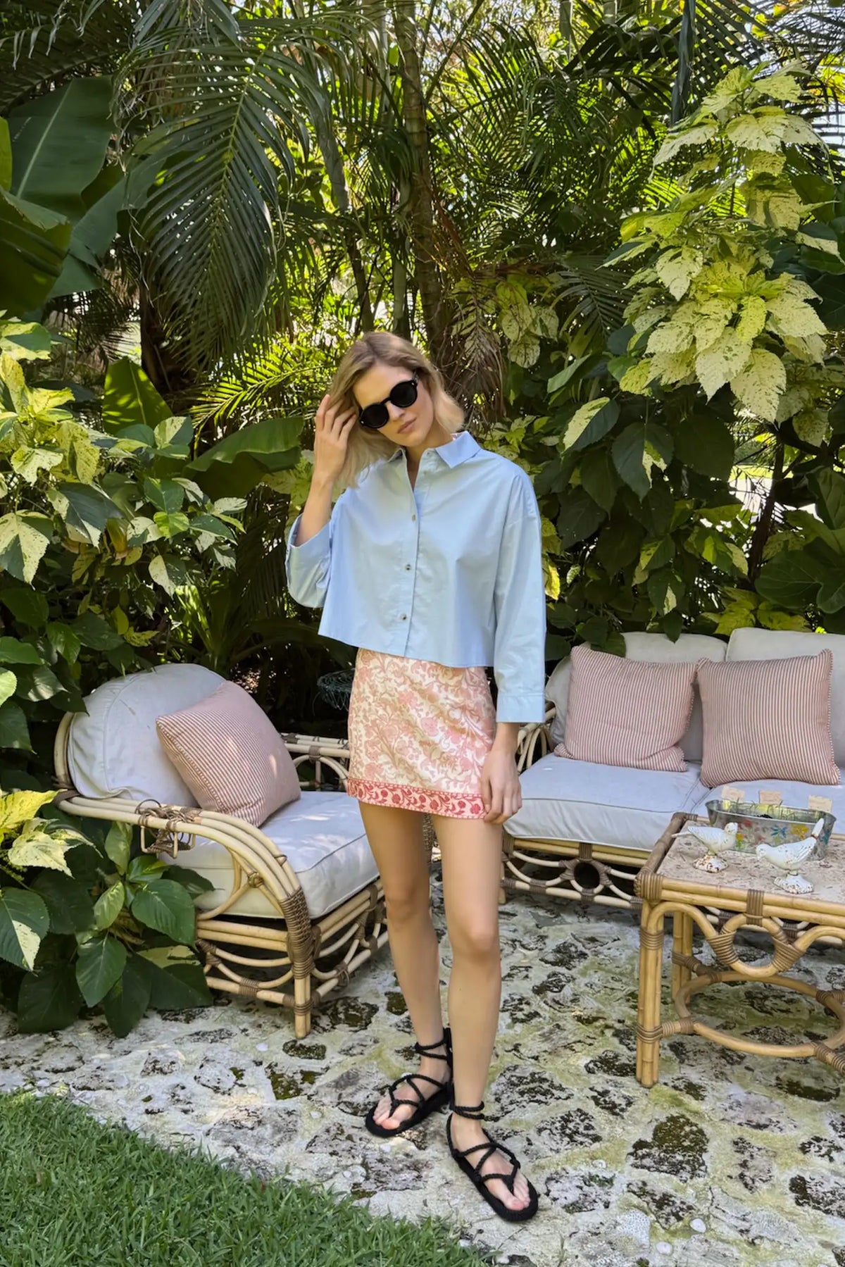 Vivian Skirt in Rosewater Floral