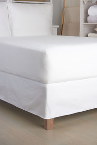 Light Gray Classic Percale Fitted Sheet