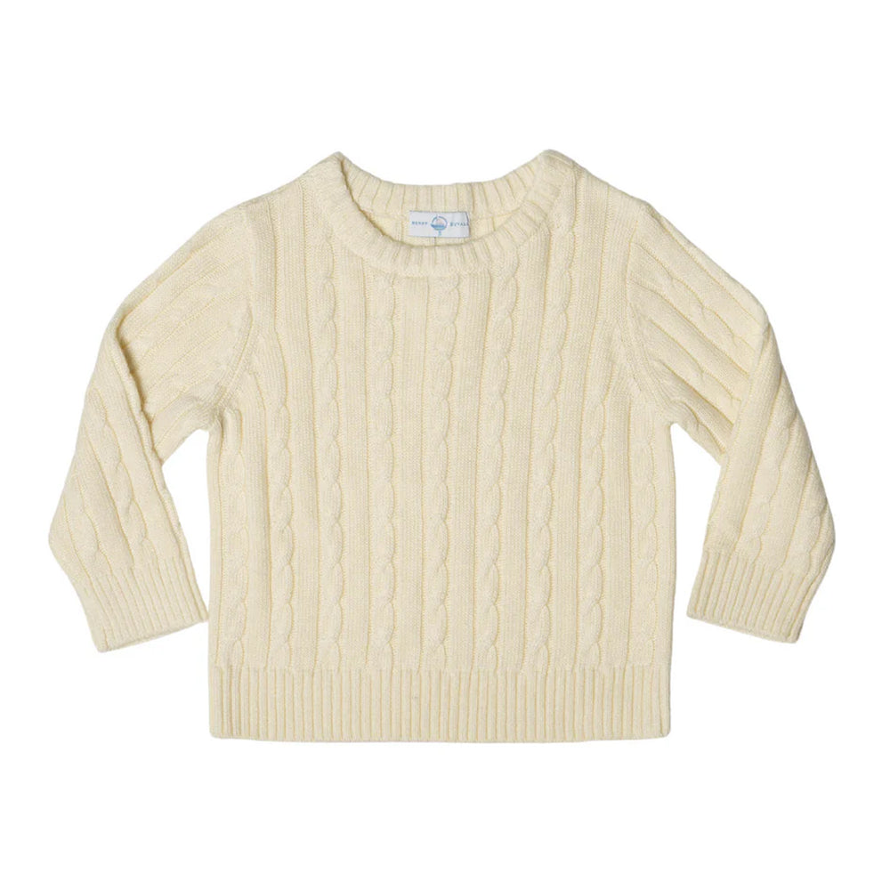 Classic Cable Knit Sweater in 8th Street Ivory