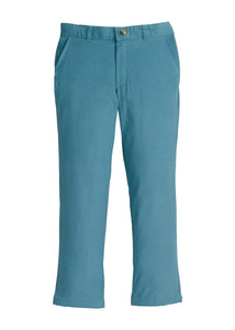 Little English traditional children's clothing, classic pant with zipper and belt loops in alpine blue corduroy for boys