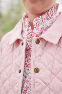 Little English classic quilted jacket for girls, traditional 