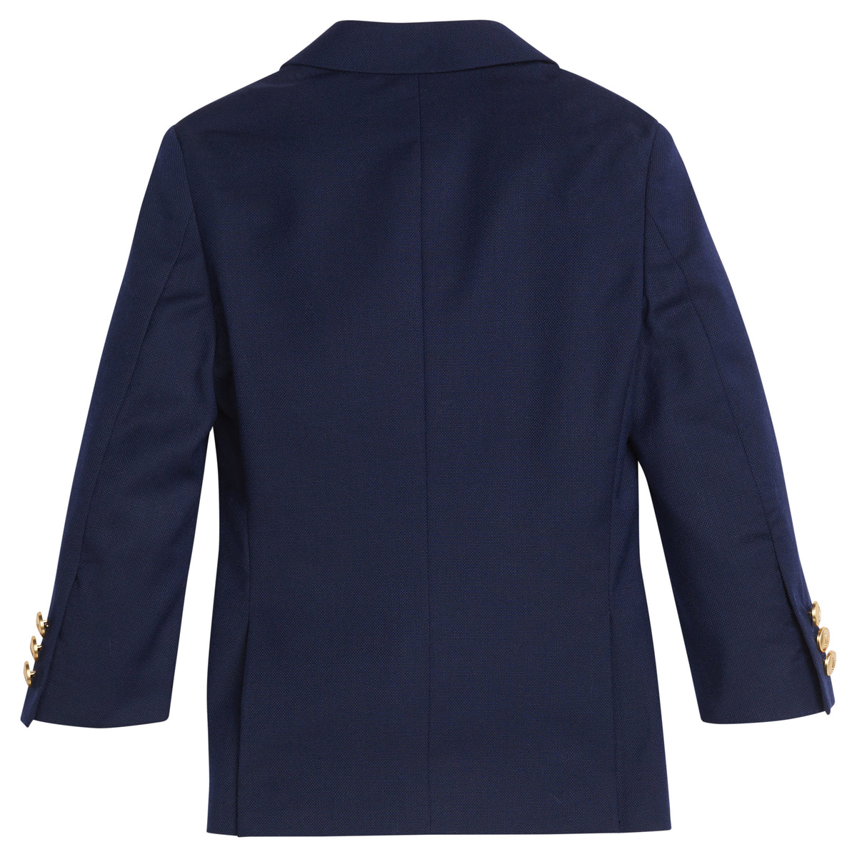 Little English traditional wool blazer for boys, classic navy blazer with gold buttons