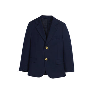 Classic Wool Blazer in Navy