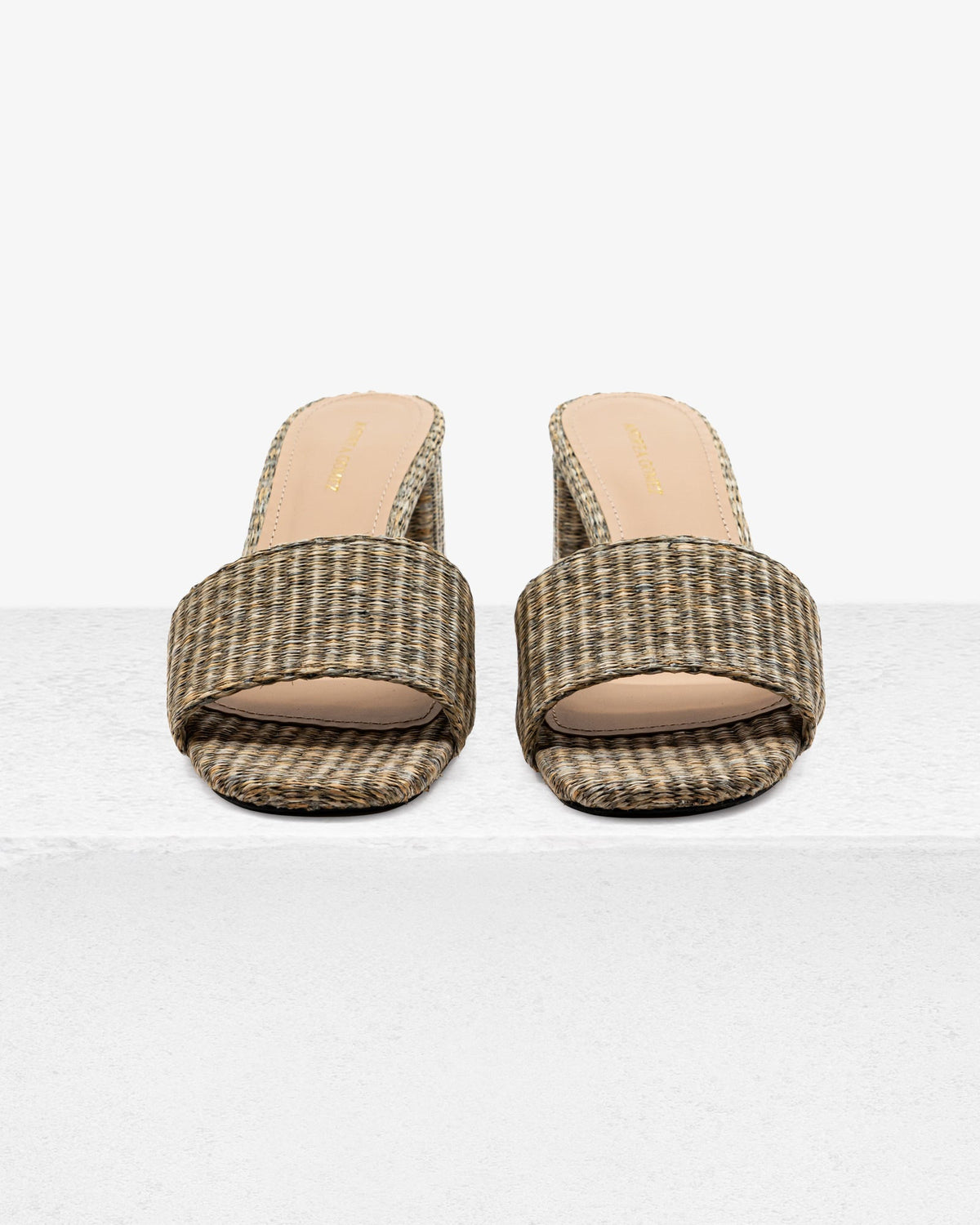 Claudia Grey Raffia Mule