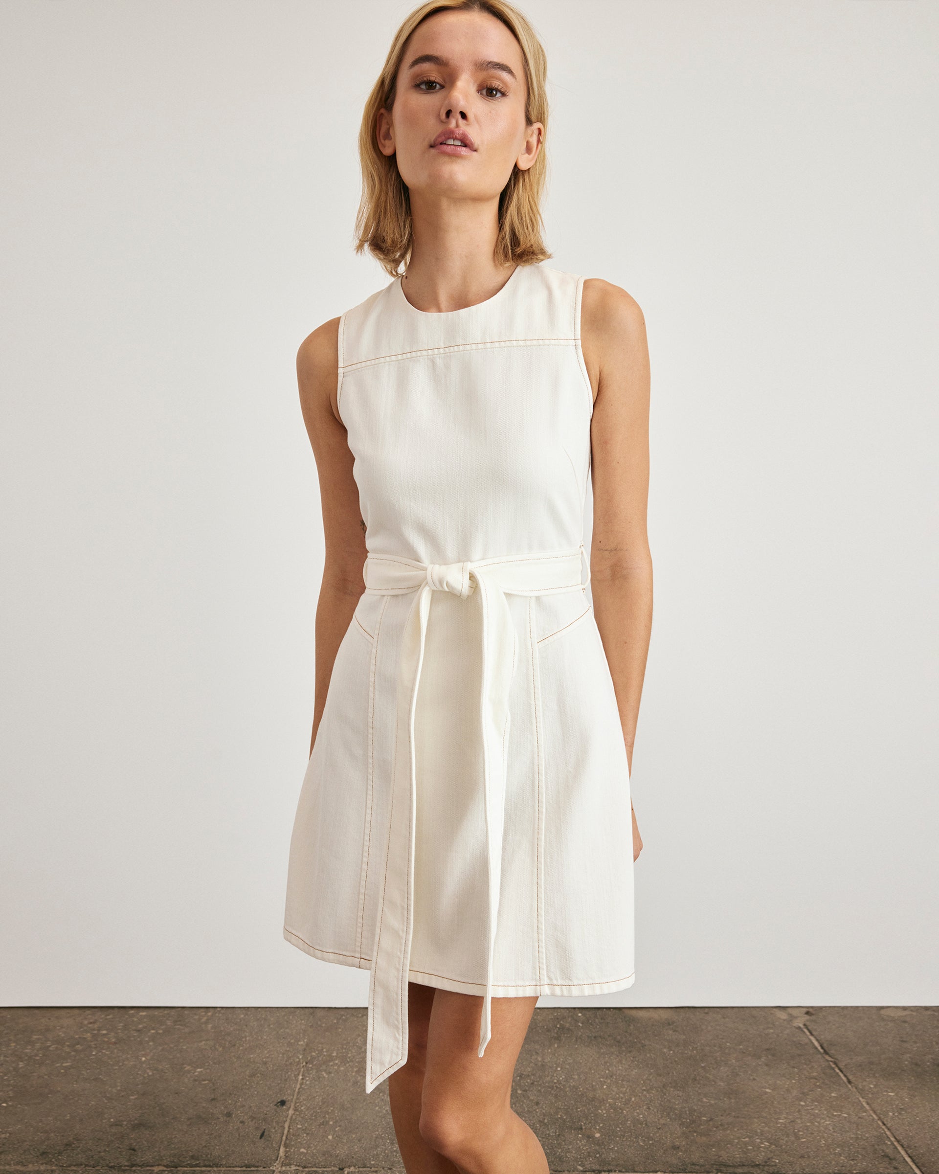 Claudia Dress in Chalk