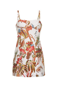 Claudine Mini Dress in Fauna Floral Ivory