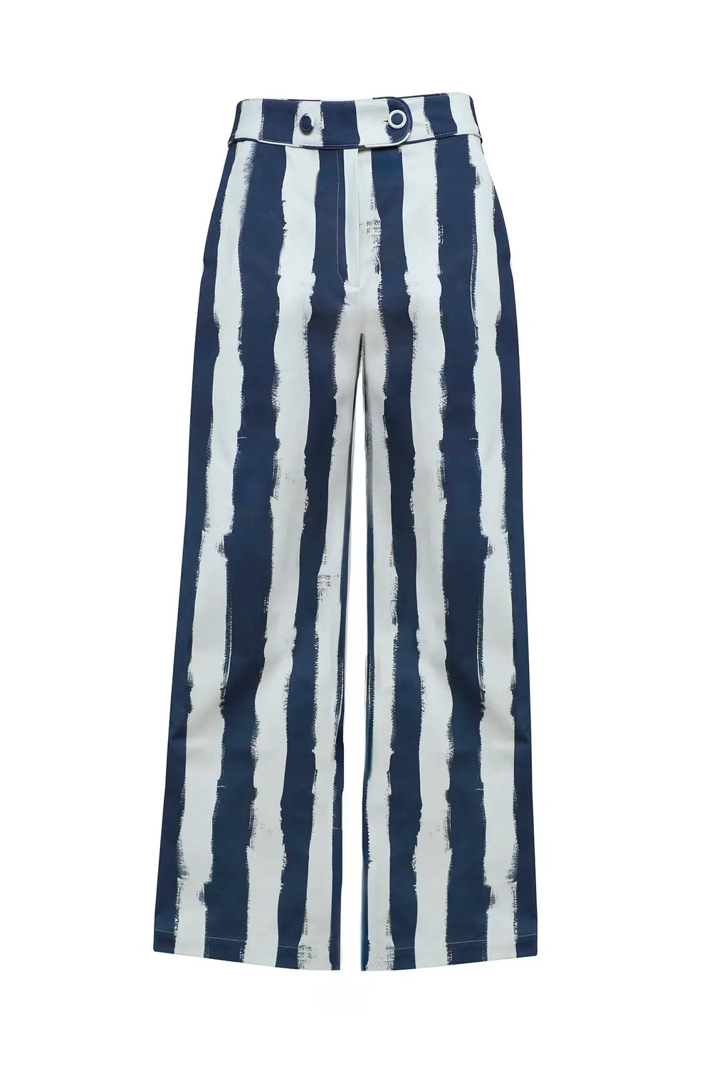 The Juno Pant in Lighthouse Navy Stripe.