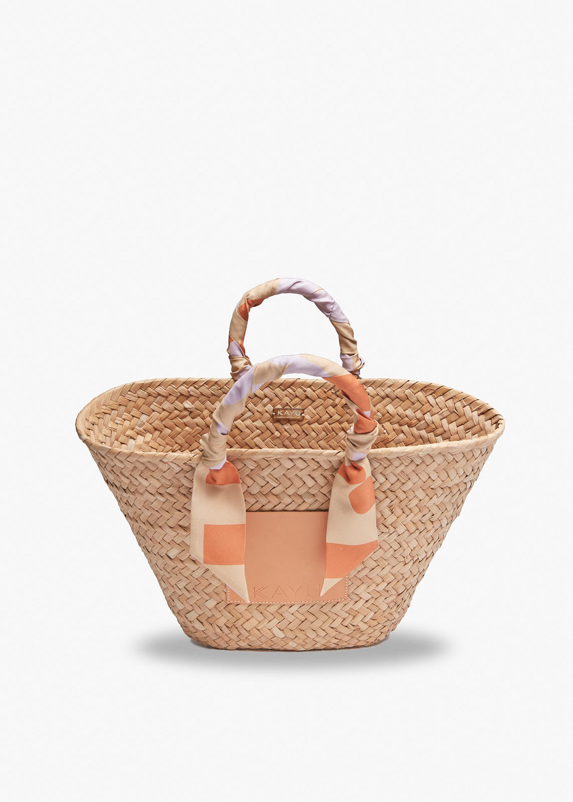 Clementine Straw Scarf Tote Bag