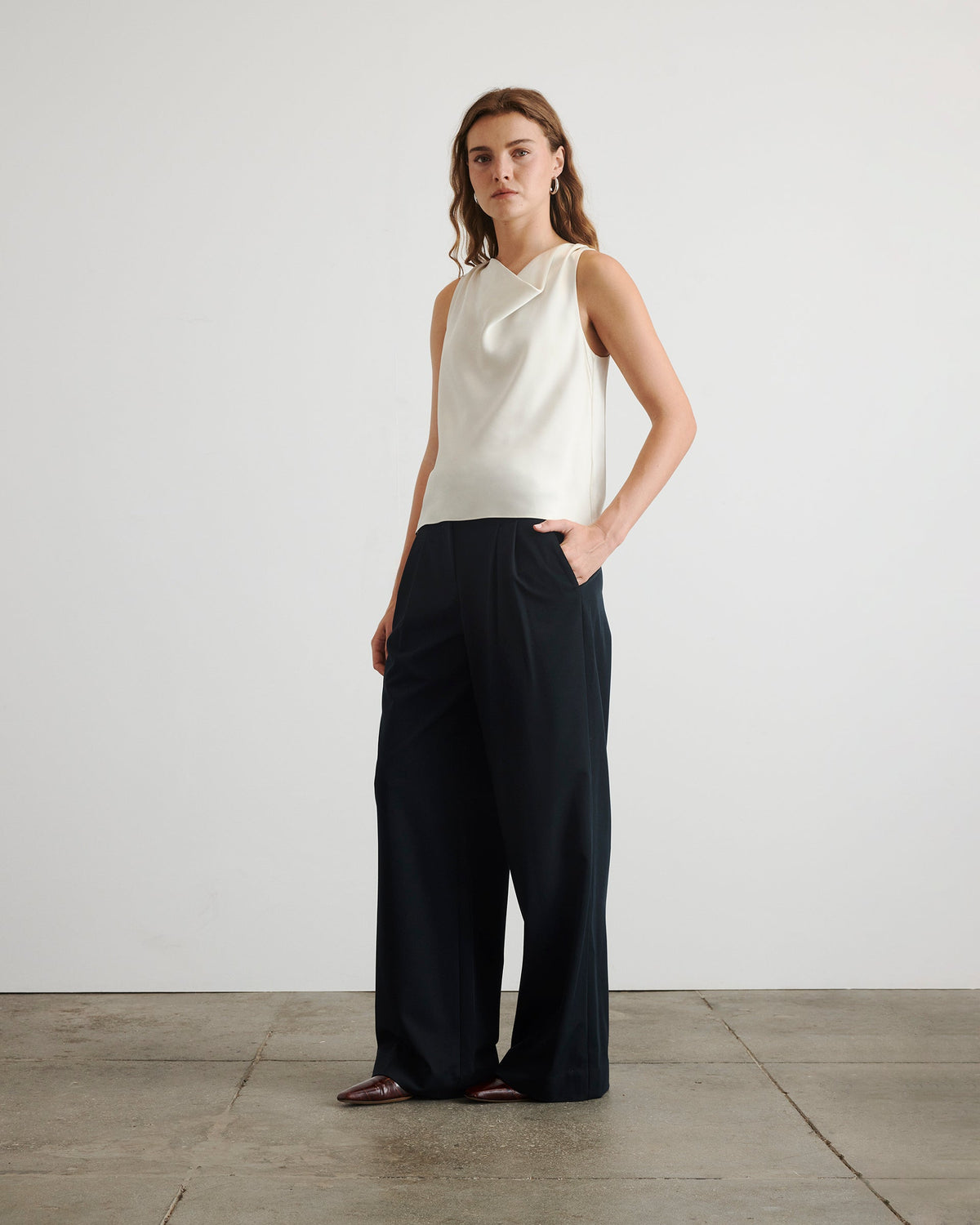 Clorinda Top in Ivory