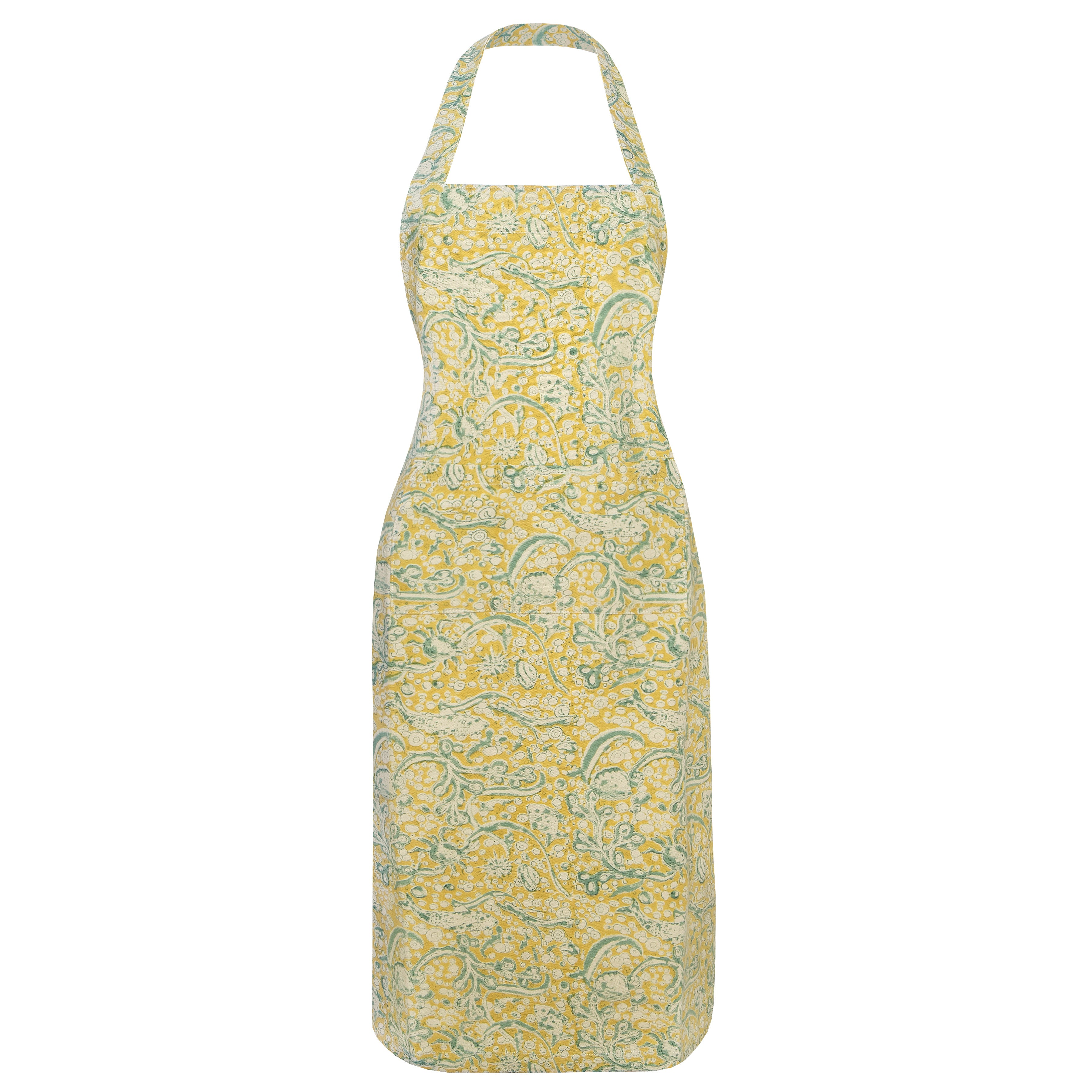 La Mer Apron in Aqua & Citrine
