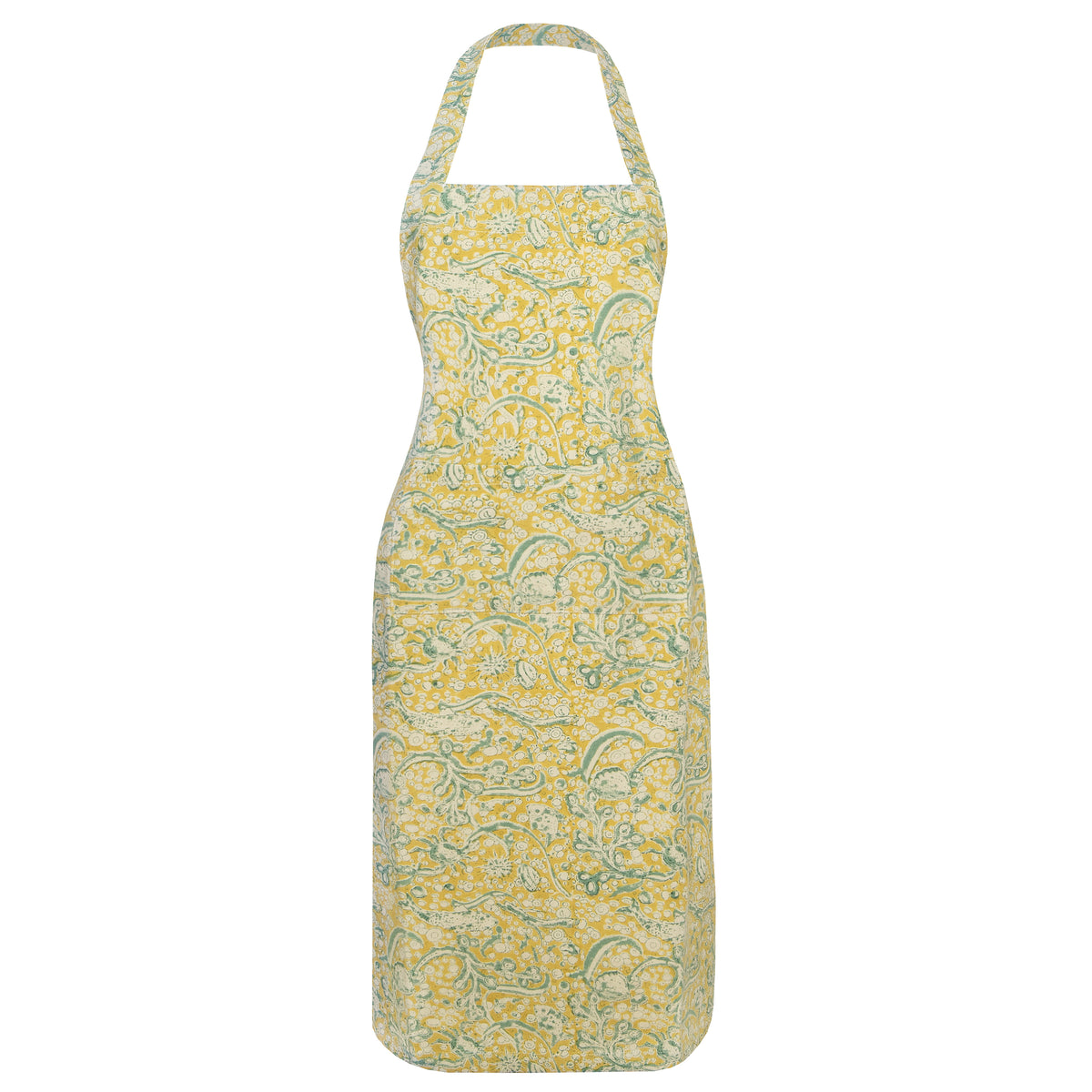 La Mer Apron in Aqua & Citrine