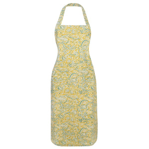 La Mer Apron in Aqua & Citrine
