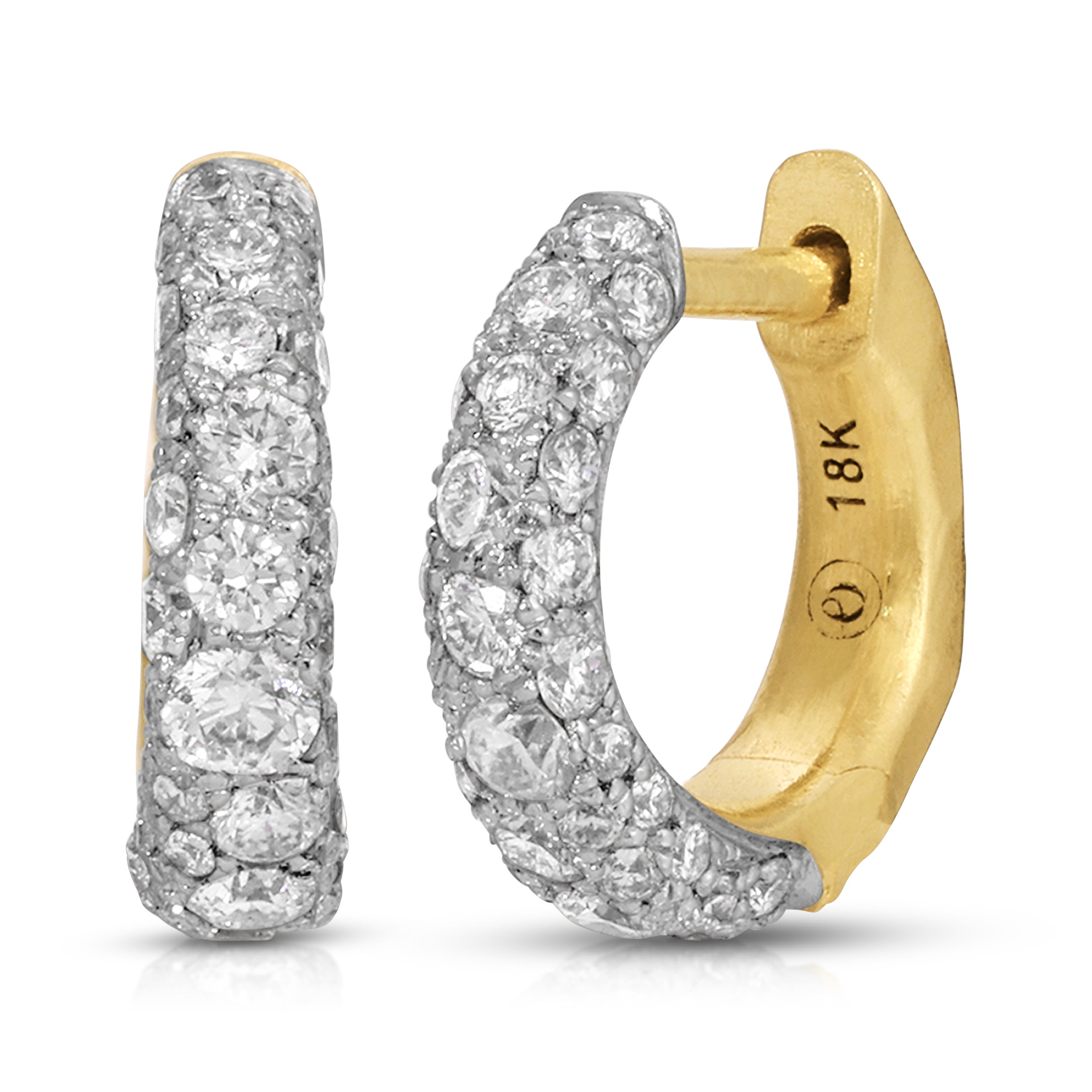 Cobblestone Micro Diamond Hoop