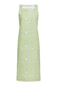 Ankle-Length Shift Dress in Lime Shell