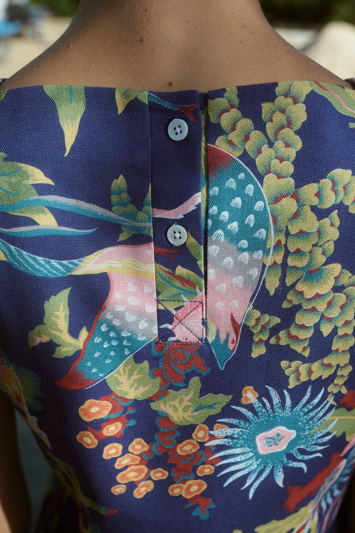 Classic Mini Shift Dress in Blue Under The Sea