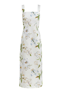 OTM Exclusive: Long Slip Dress in Ivory Hibiscus