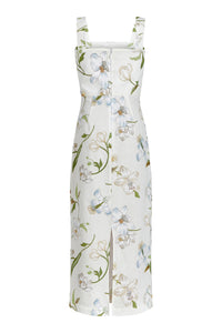 OTM Exclusive: Long Slip Dress in Ivory Hibiscus