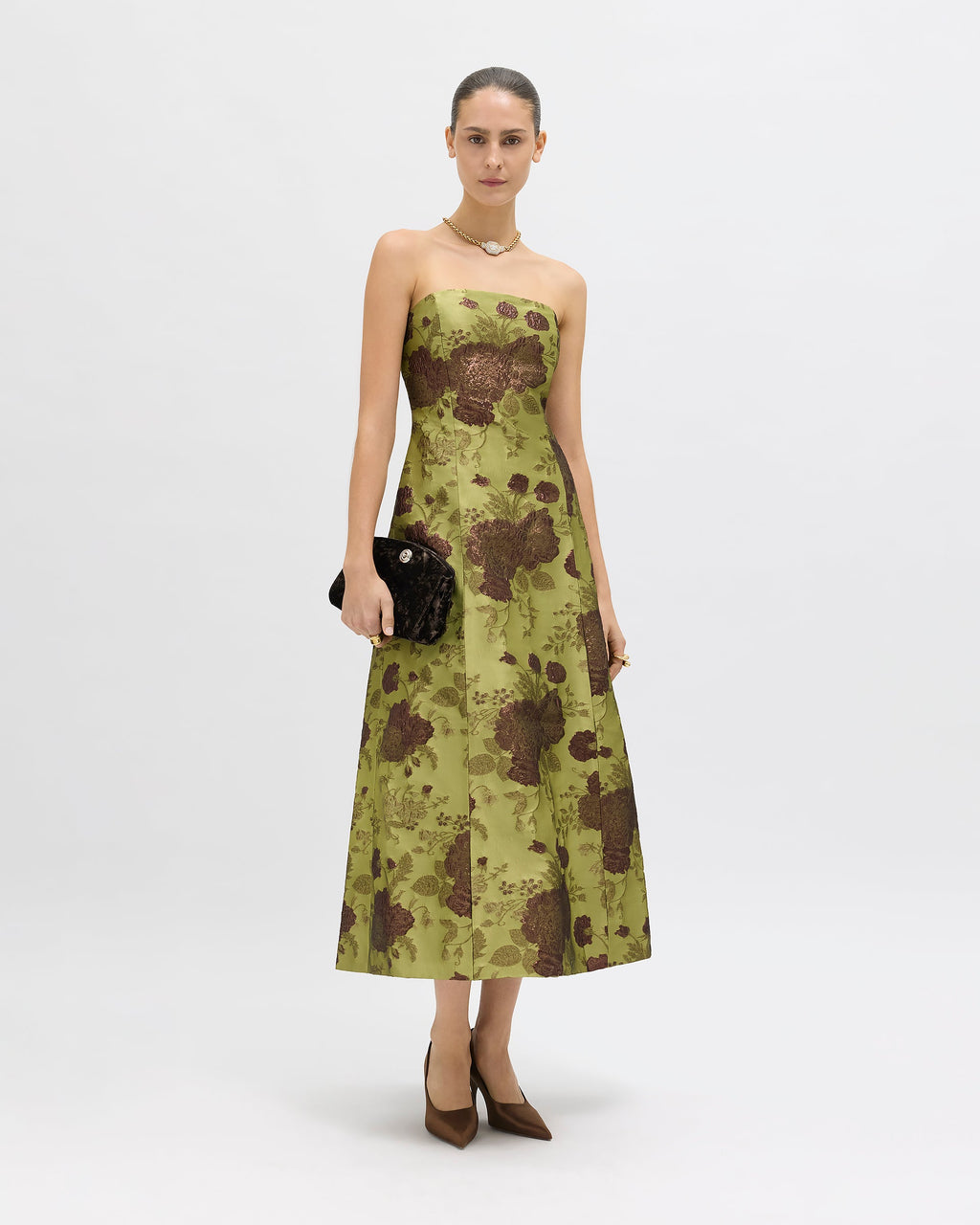 Colette Dress in Citron Floral