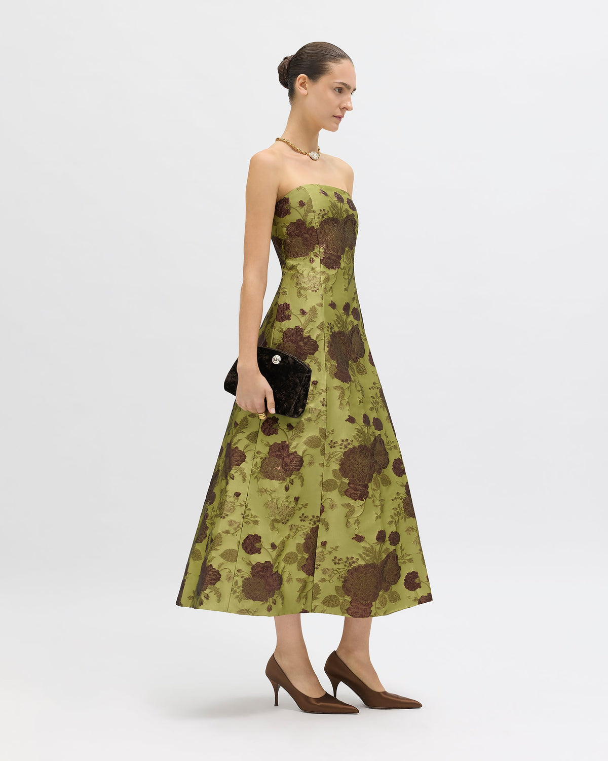 Colette Dress in Citron Floral