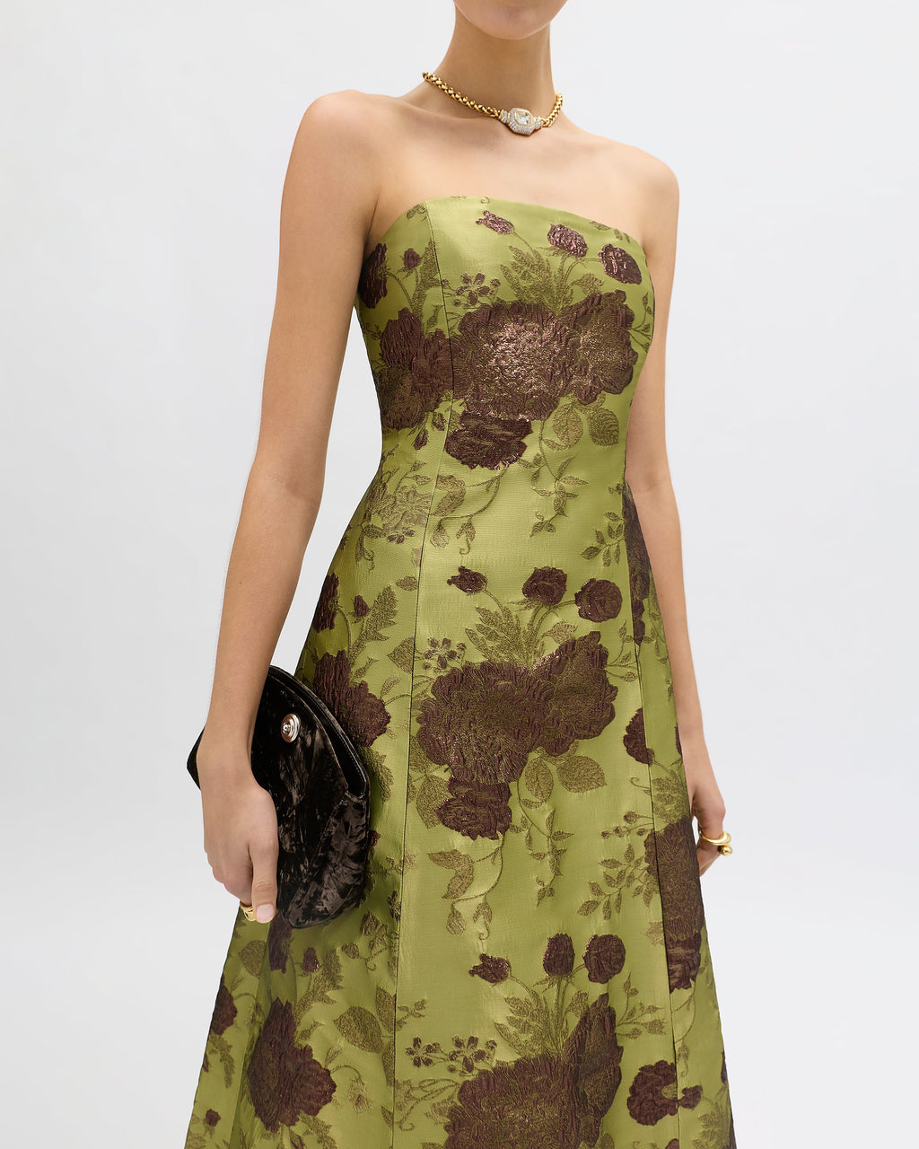Colette Dress in Citron Floral